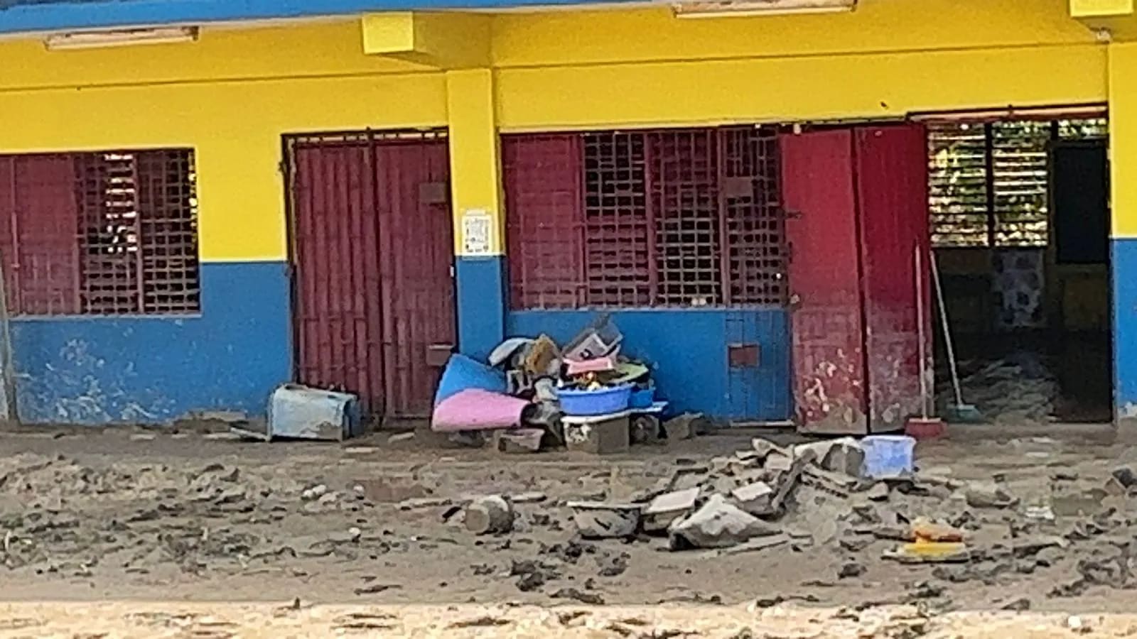 General facility view showing extent of damage at John Joyce Watson Watson ECI