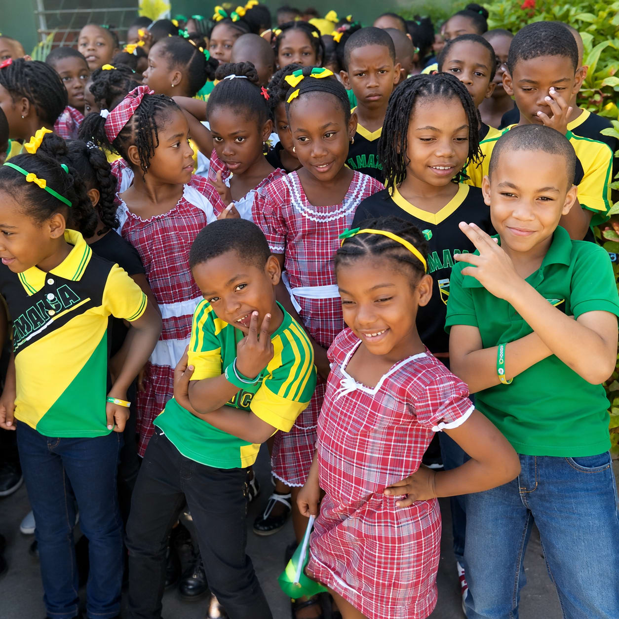Santa Cruz Preparatory School students gathered together