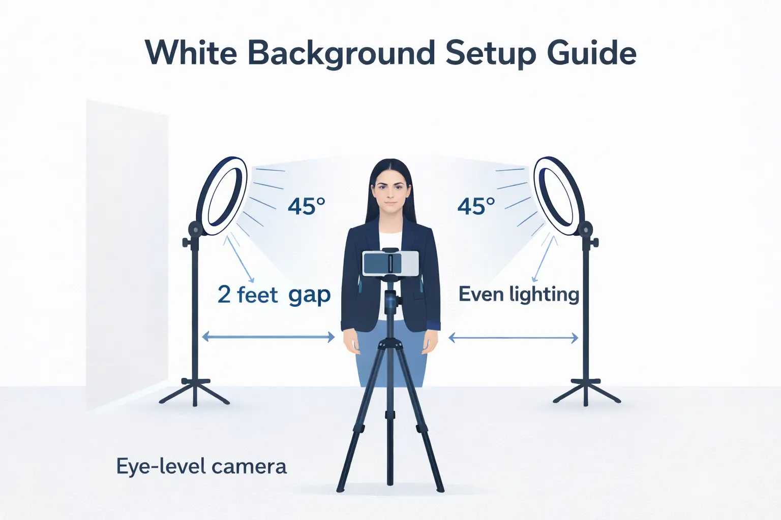 create a white background for passport photos at home
