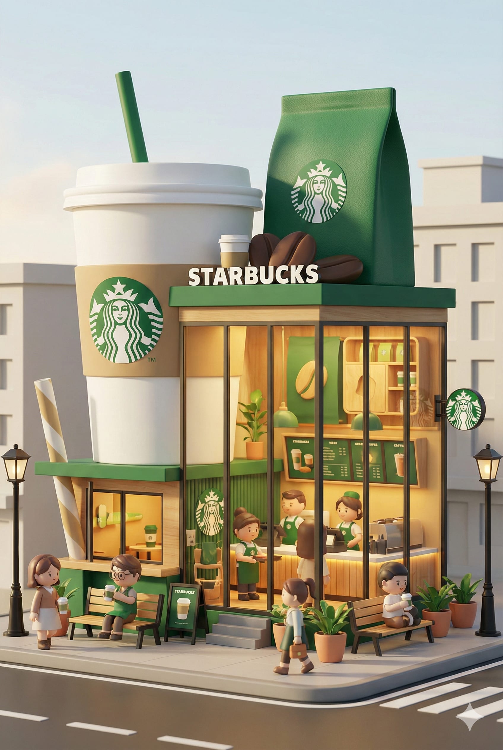 Q版星巴克迷你概念店
