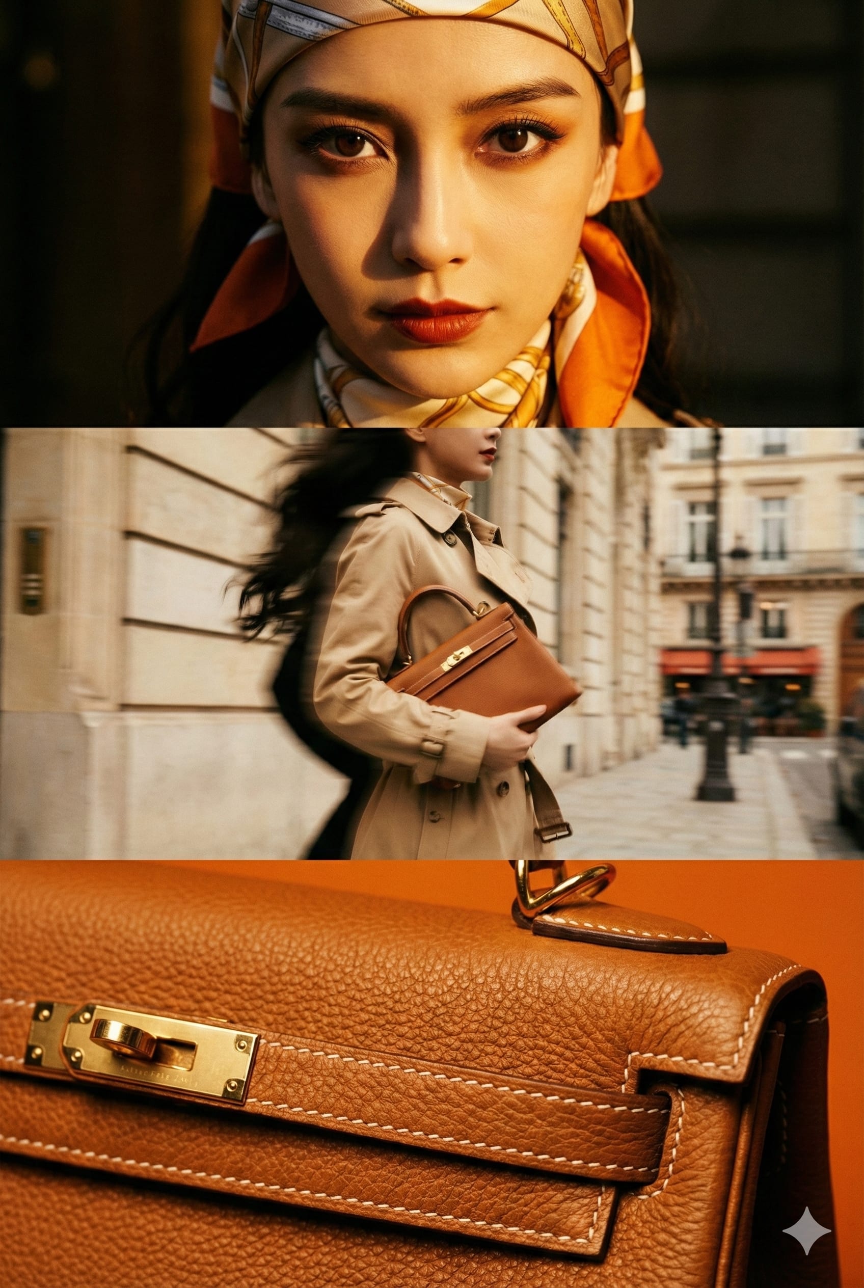 奢侈品拍摄-三段式海报