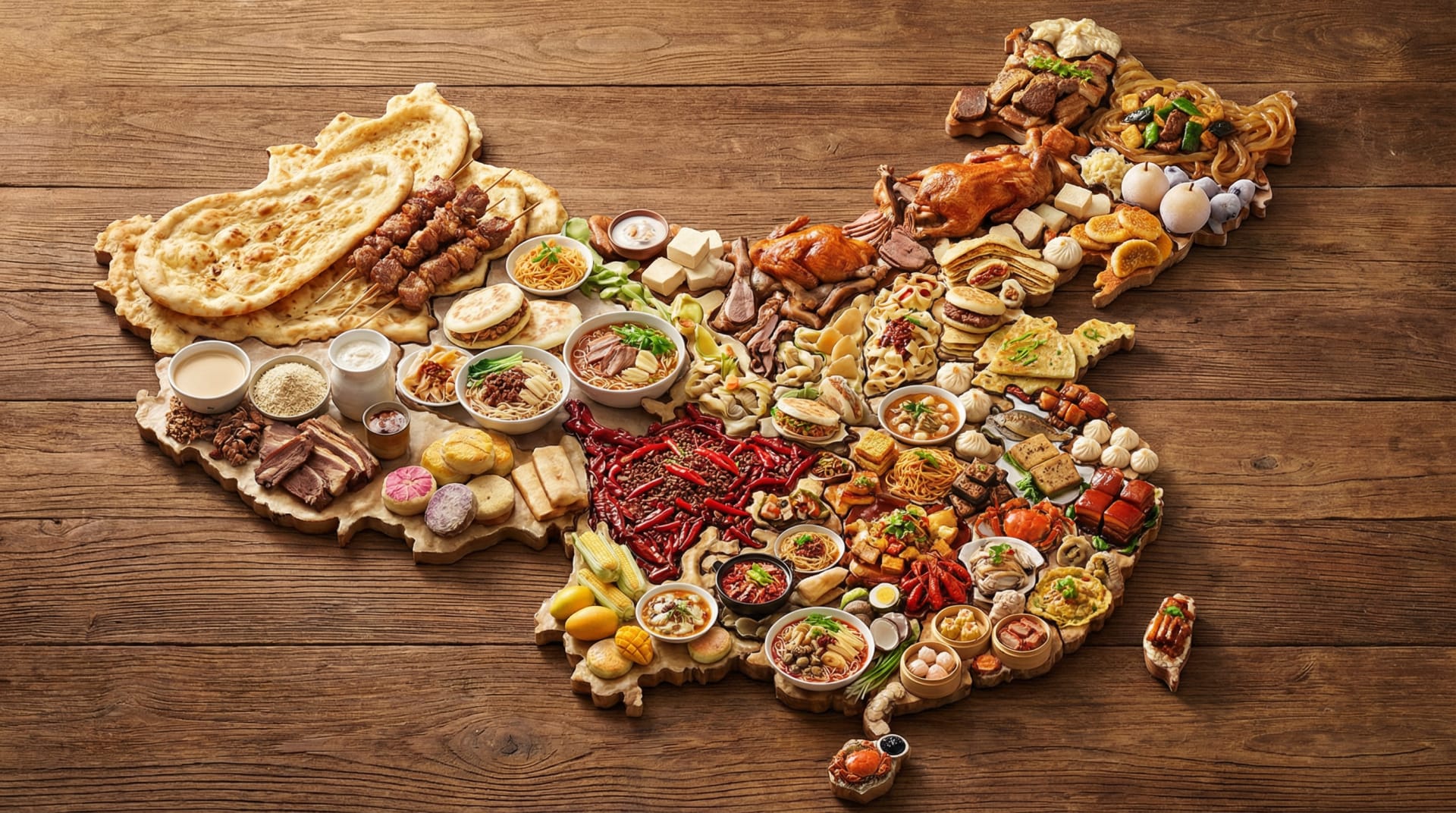 中国各省美食地图