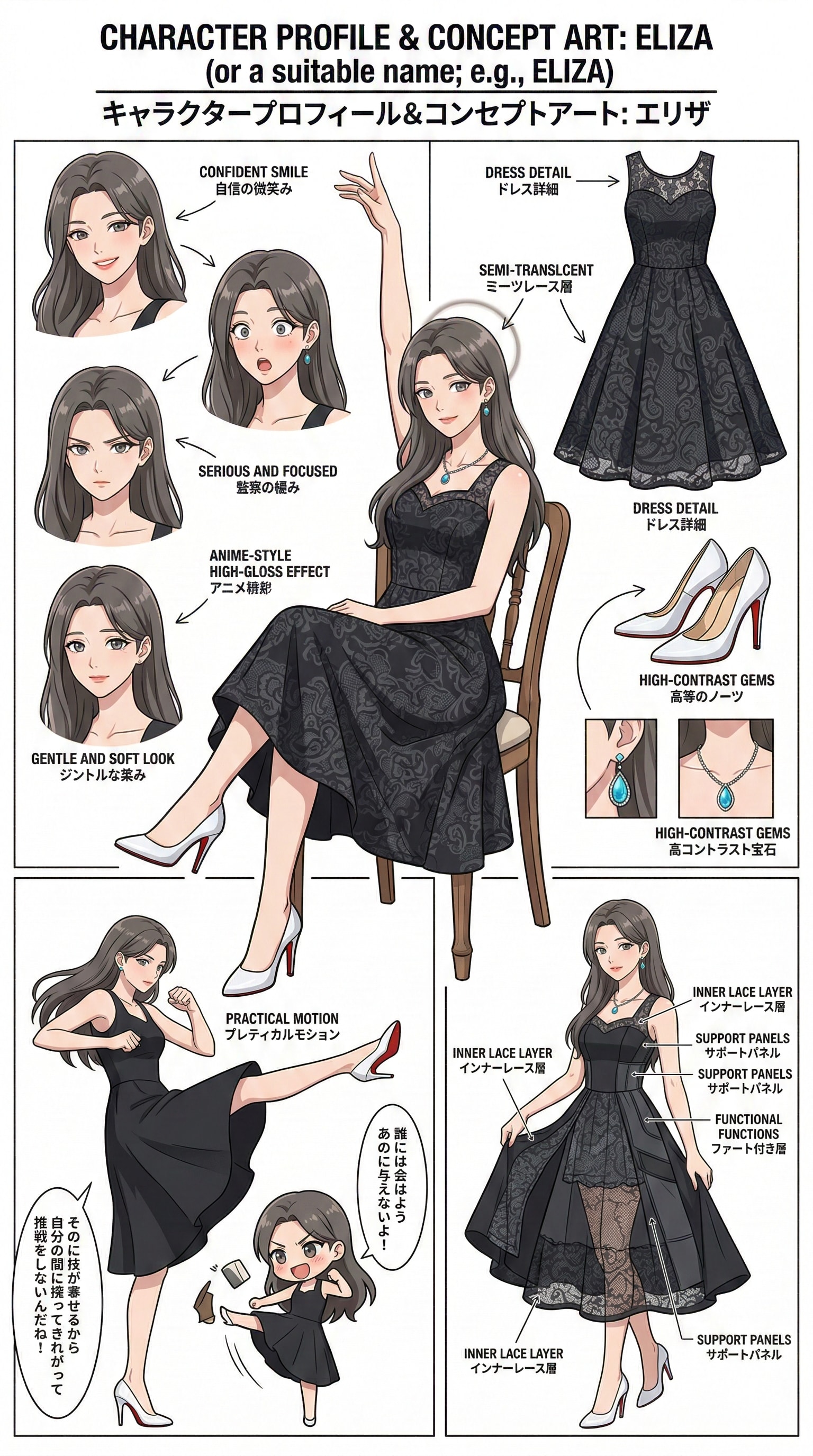 动漫角色设定图：专业多视图