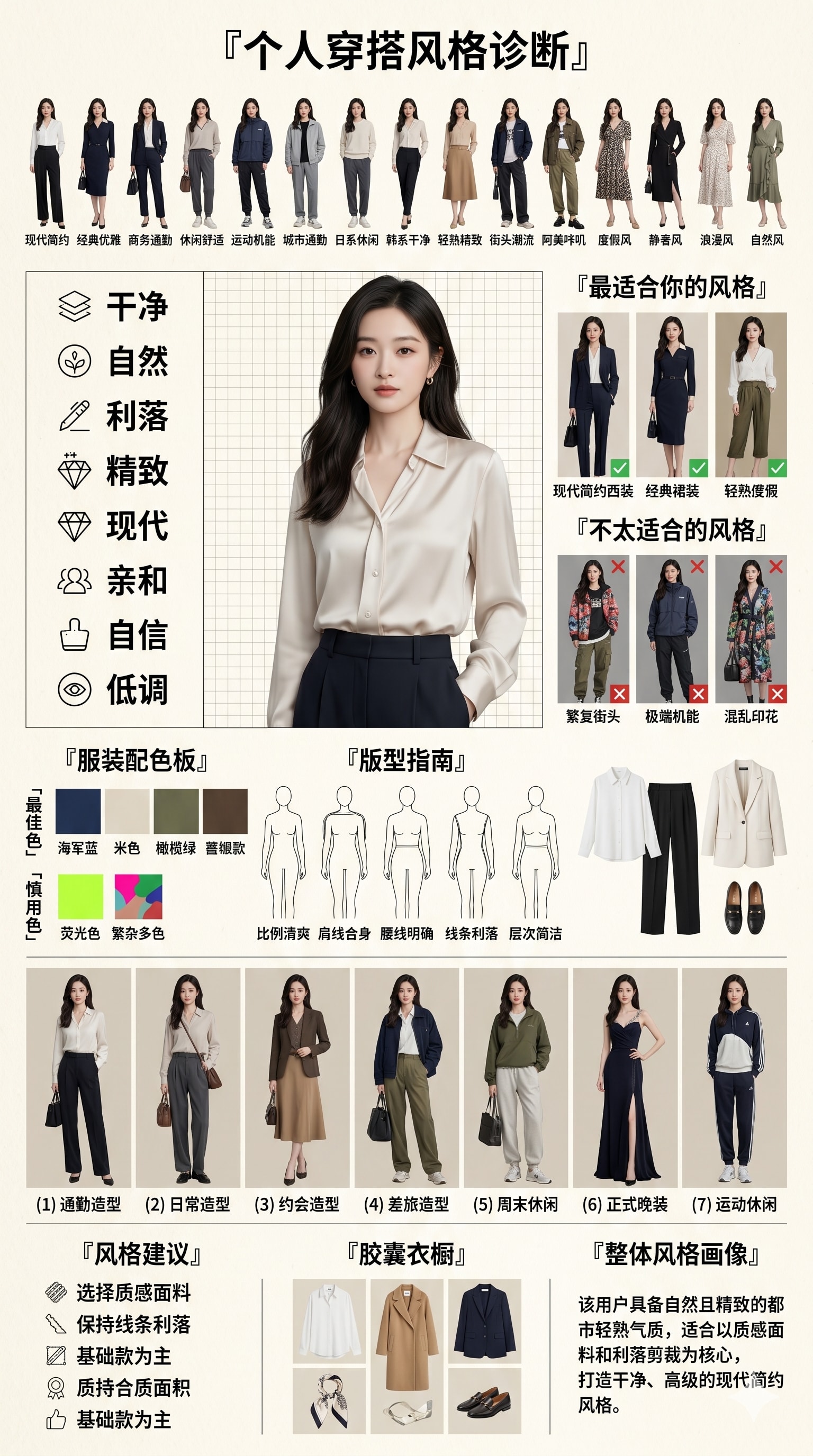个人穿搭风格诊断信息图