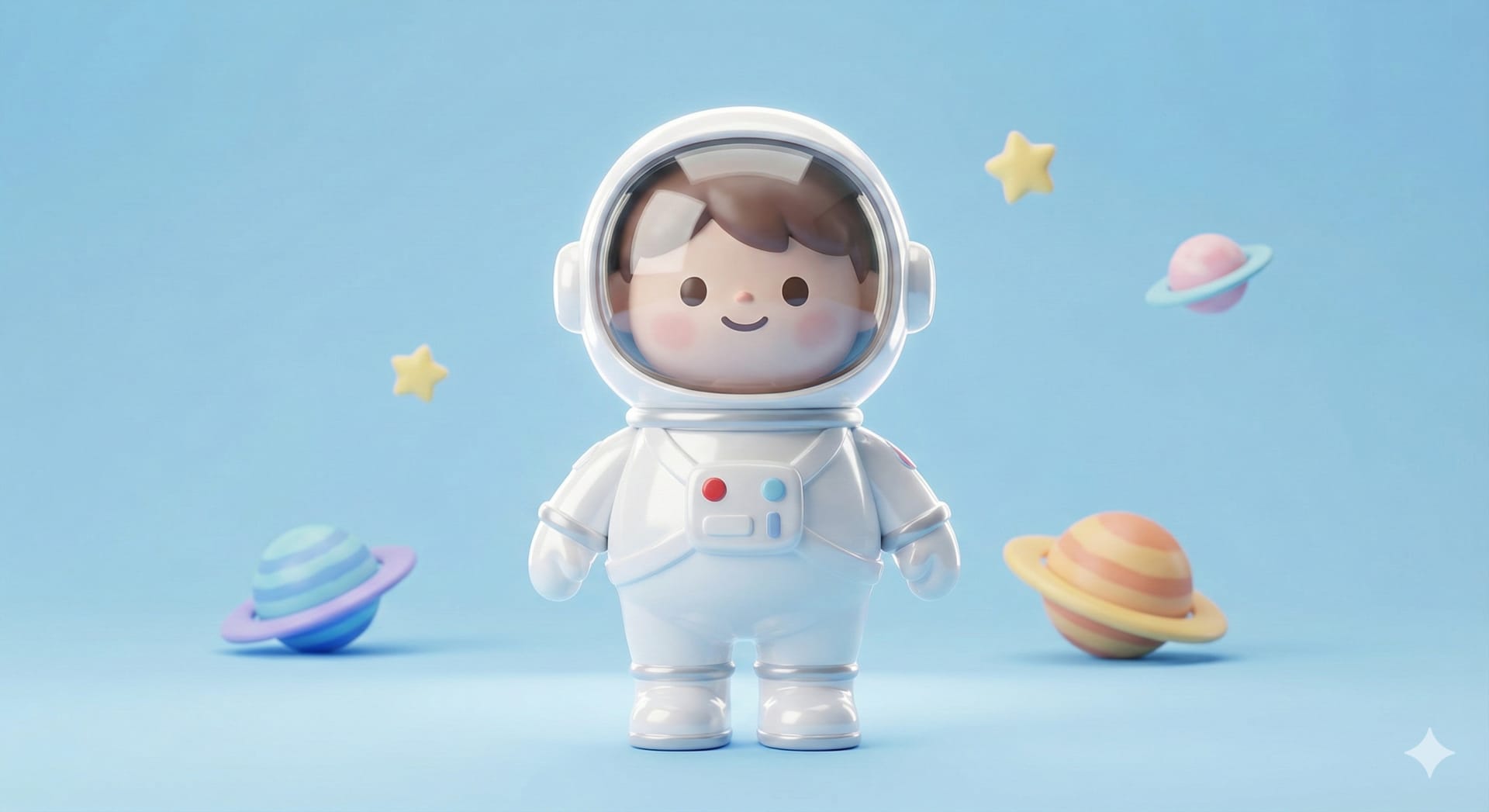 泡泡玛特风格宇航员