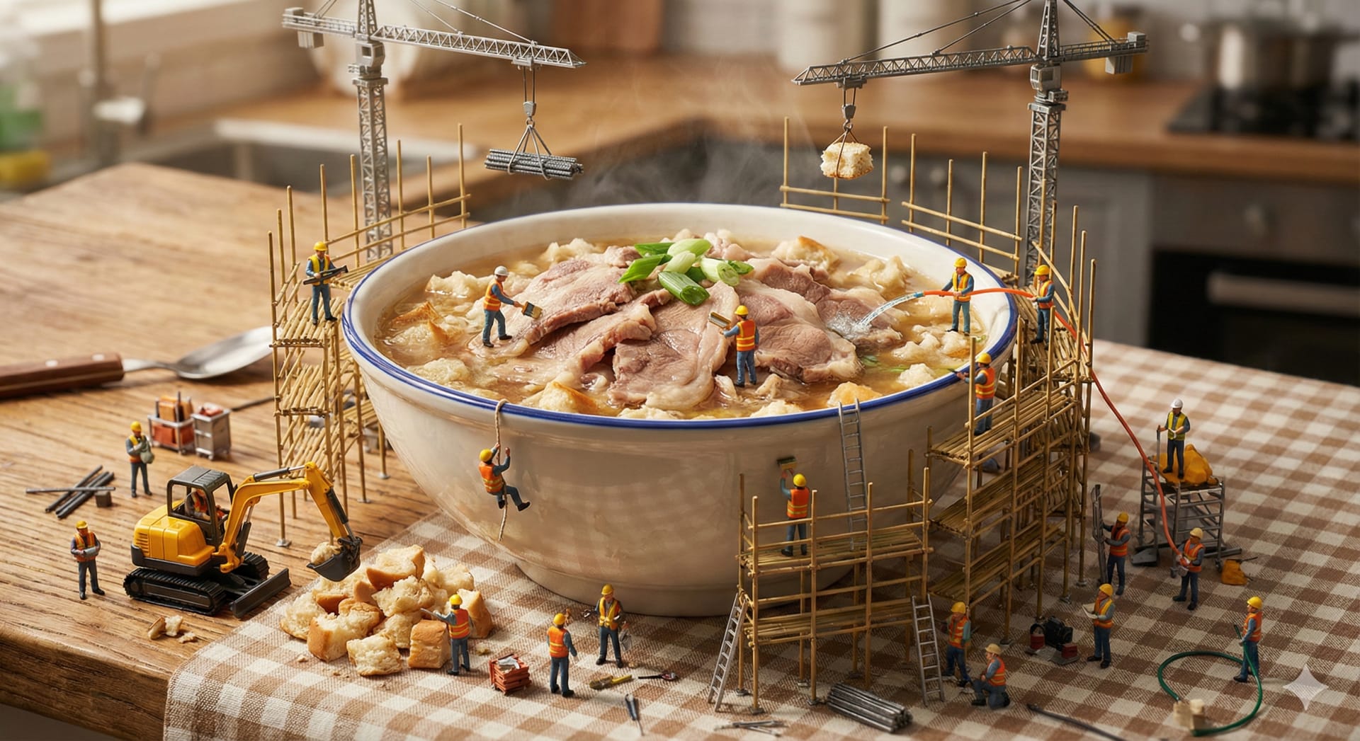 微缩建筑工地创意摄影