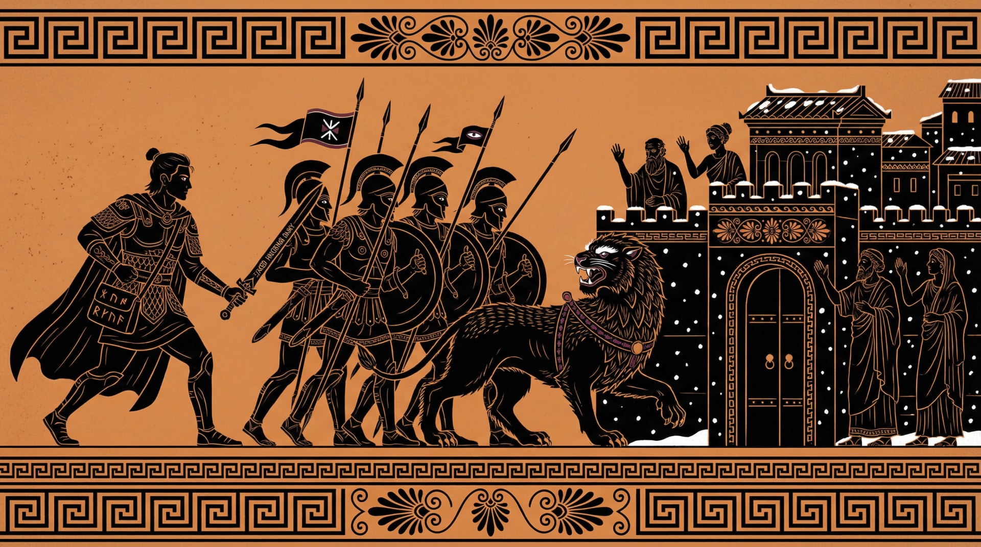 古希腊黑绘式陶器画