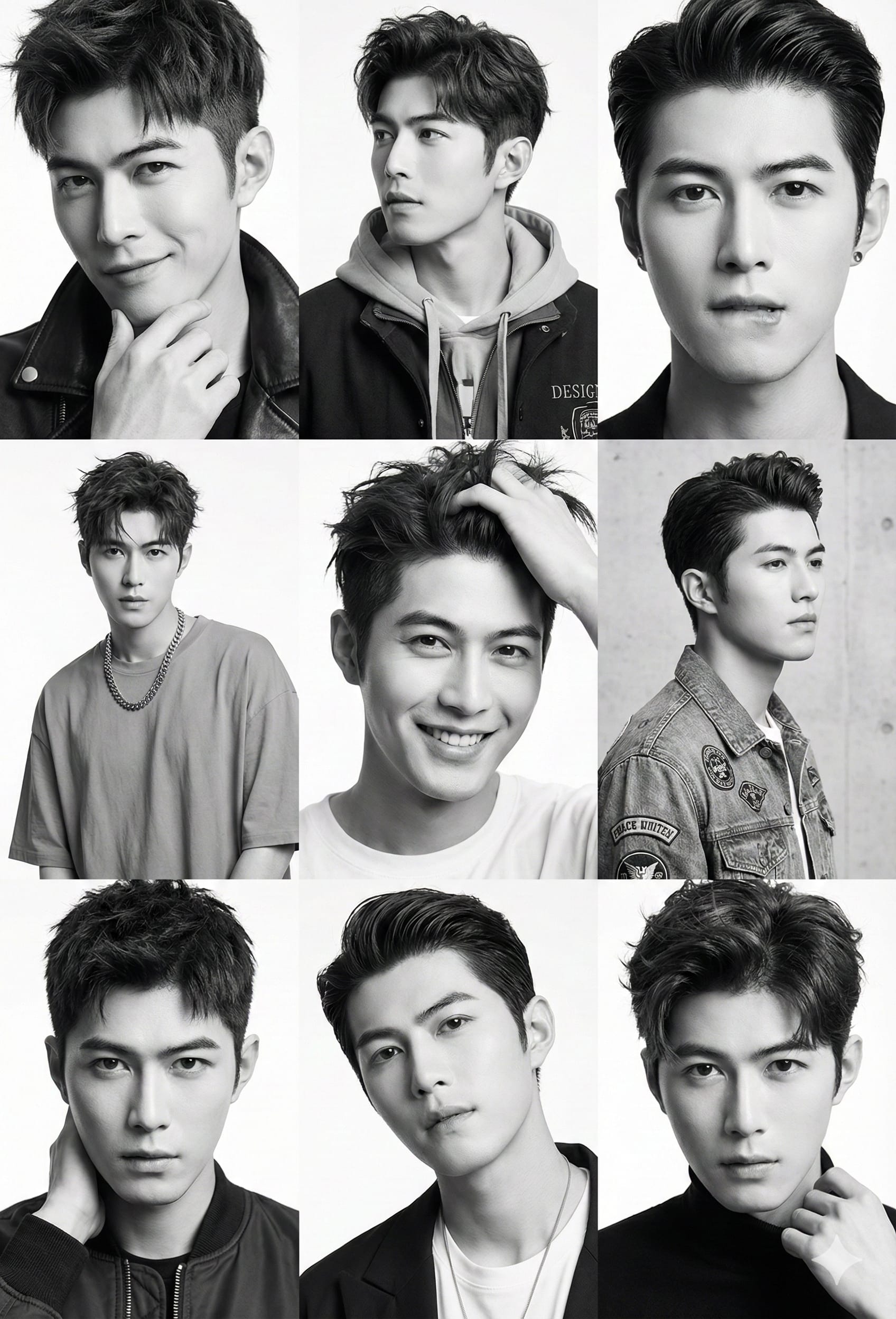 九宫格潮流明星肖像