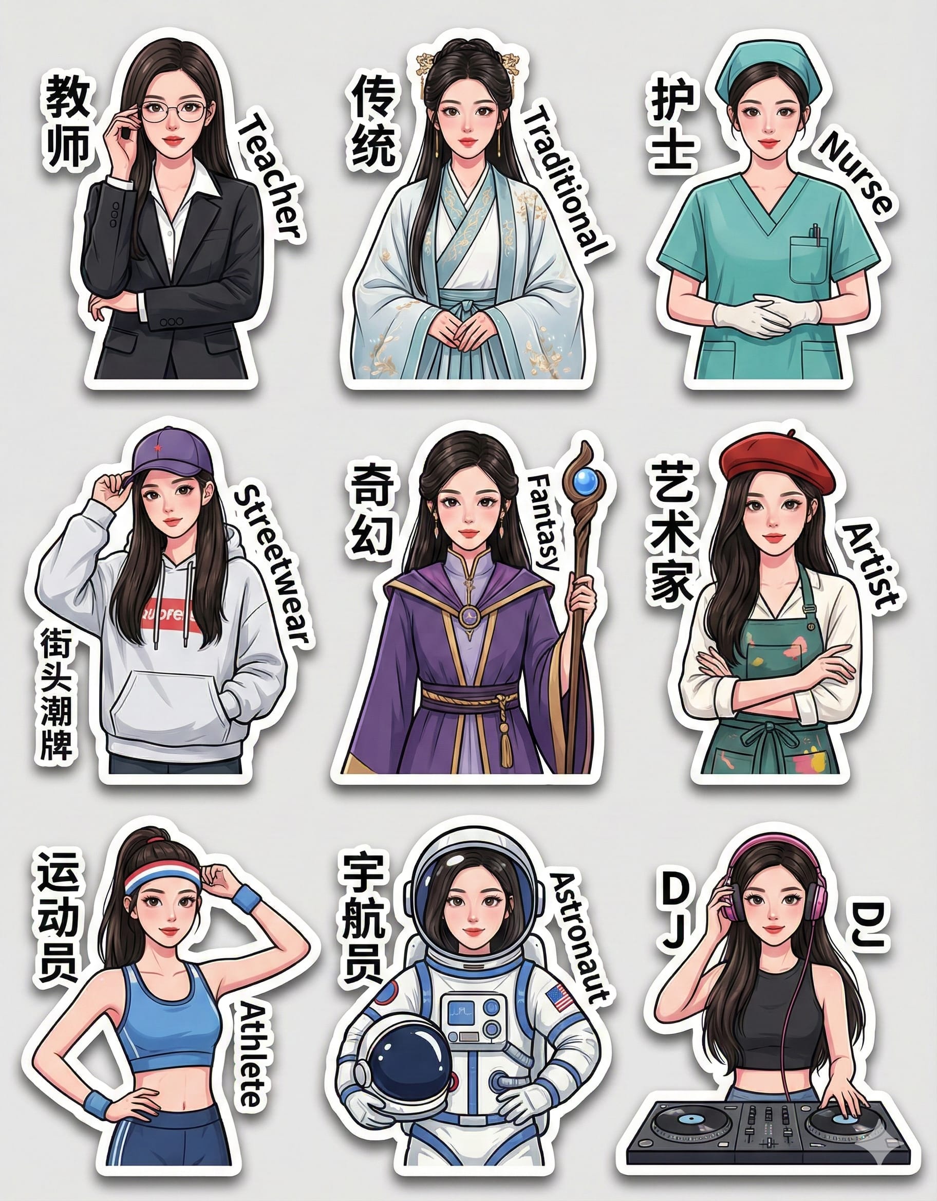 3x3 角色百变贴纸包