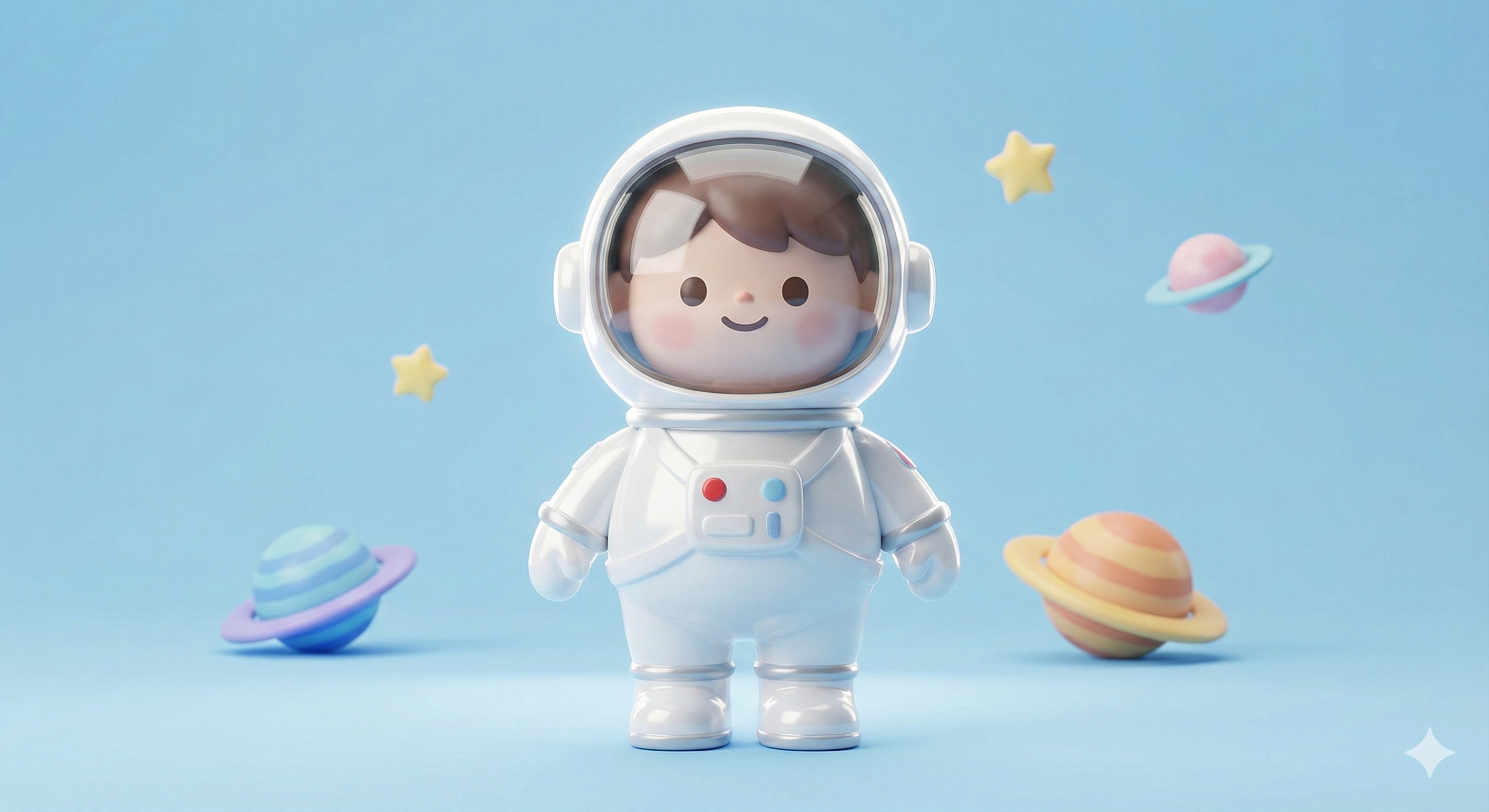 泡泡玛特风格宇航员