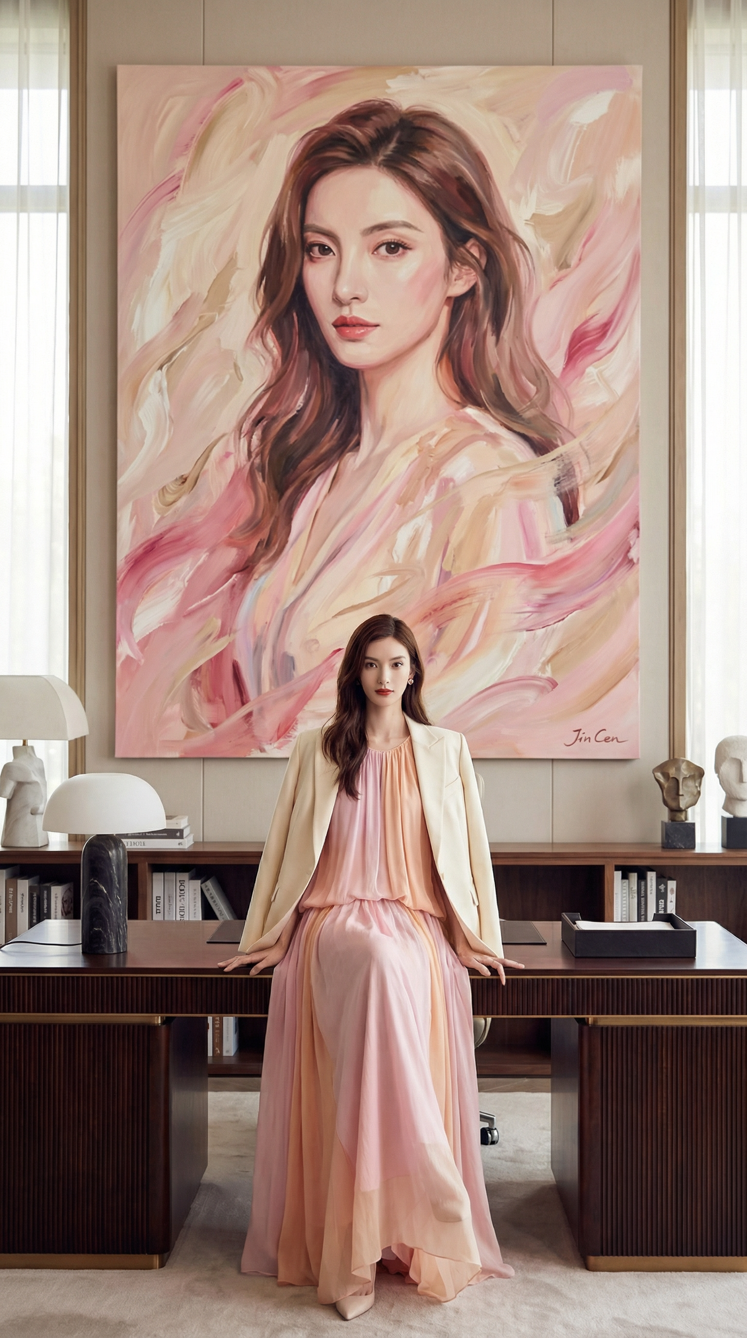 大幅的油画肖像