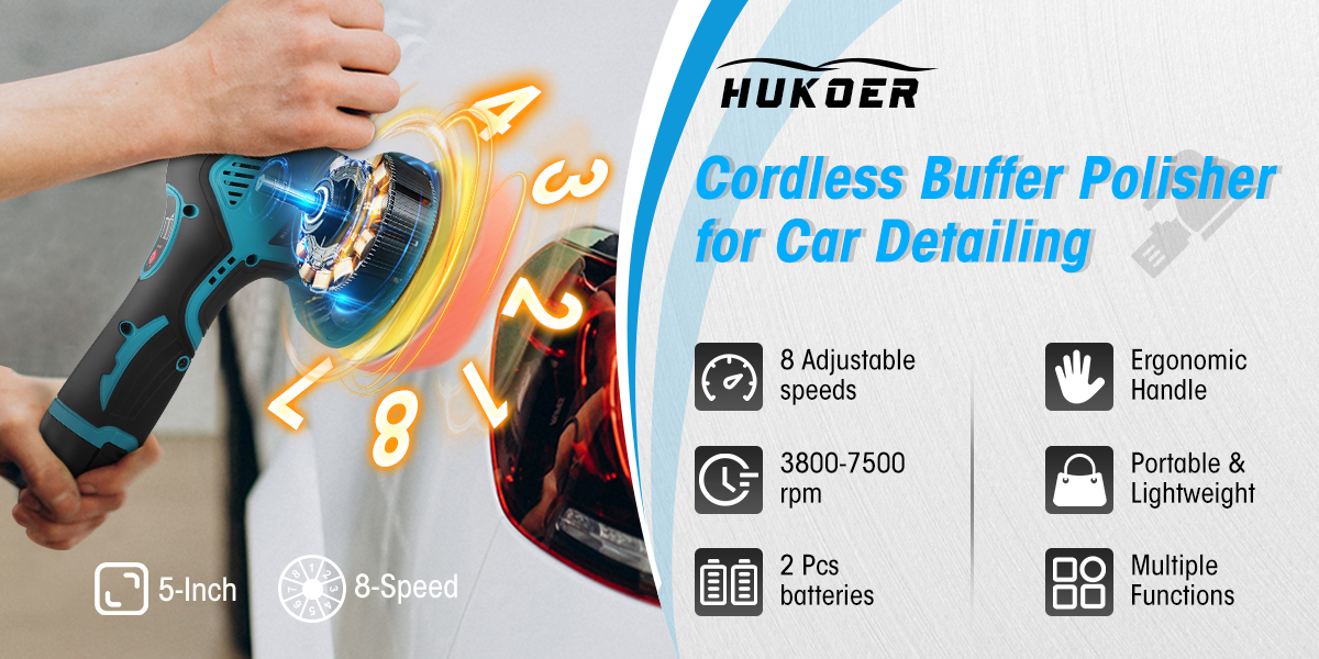 Car Buffer Polisher Cordless 2250rpm Car Detailing Portable - Temu