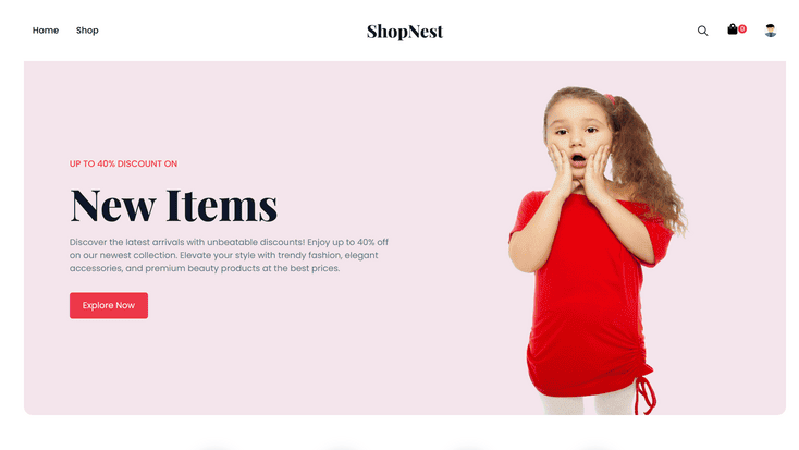 ShopNest: Your Ultimate Online Shopping Destination screenshot 1