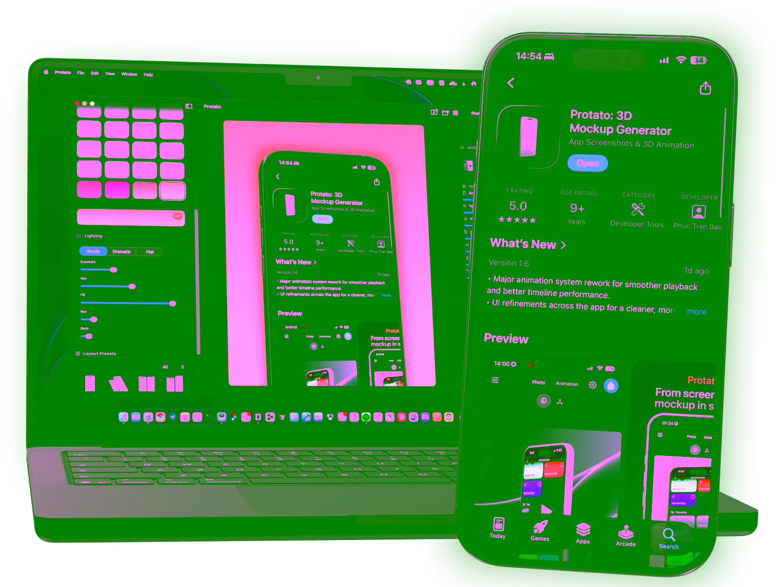 Device frames & screen media