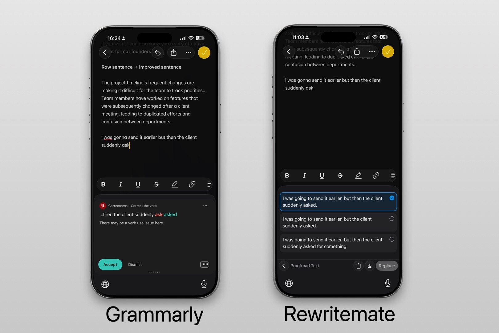 Grammarly vs RewriteMate