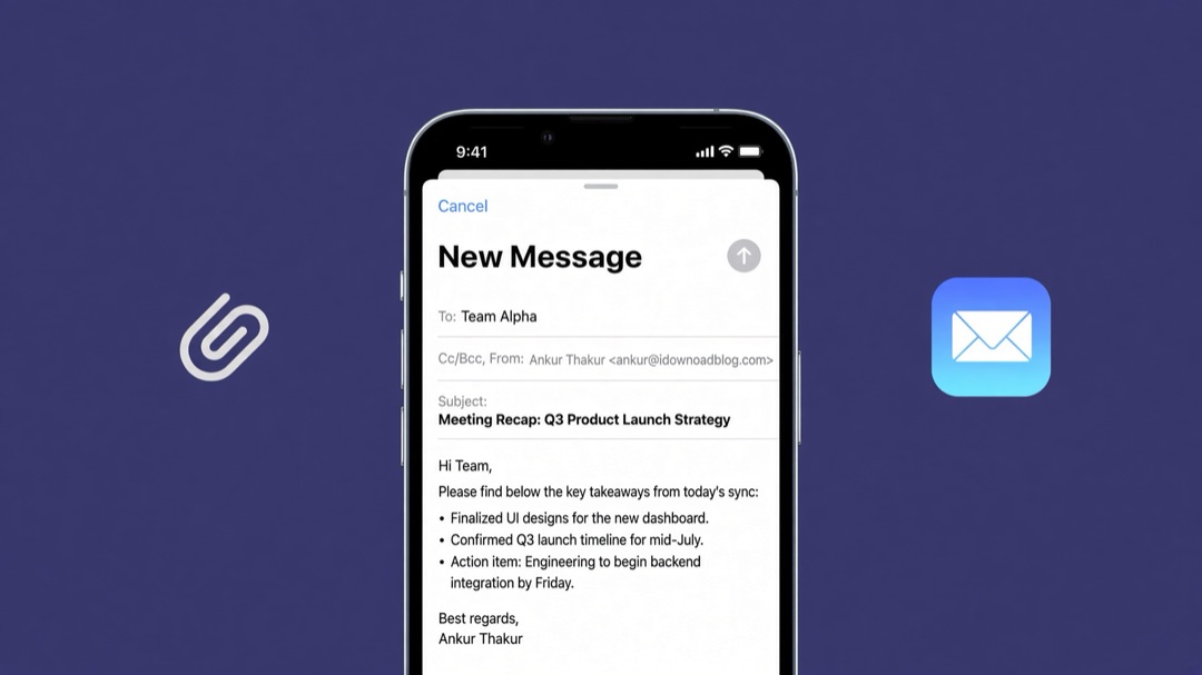 Follow-up email draft mockup
