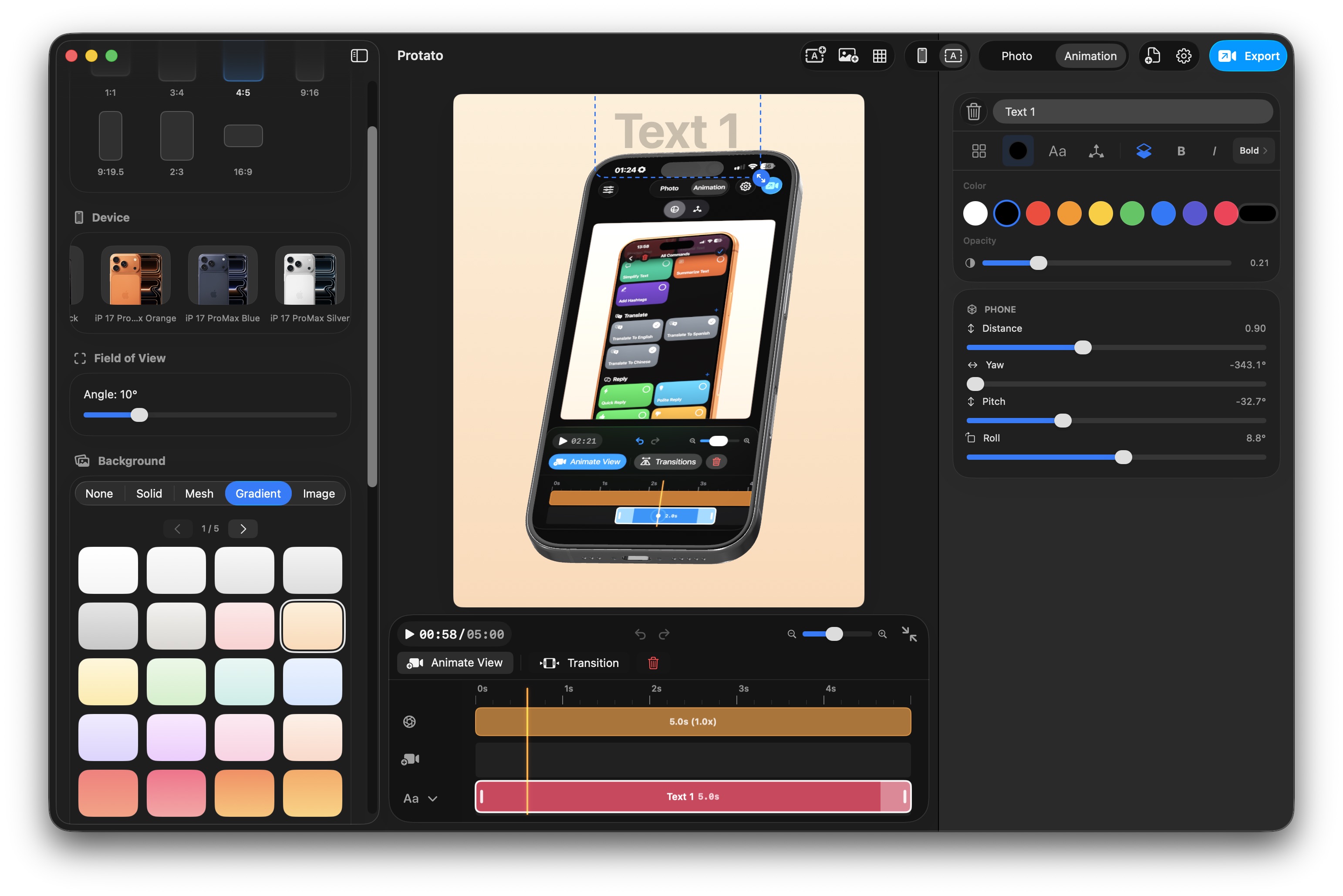 Protato 3D MacOS app