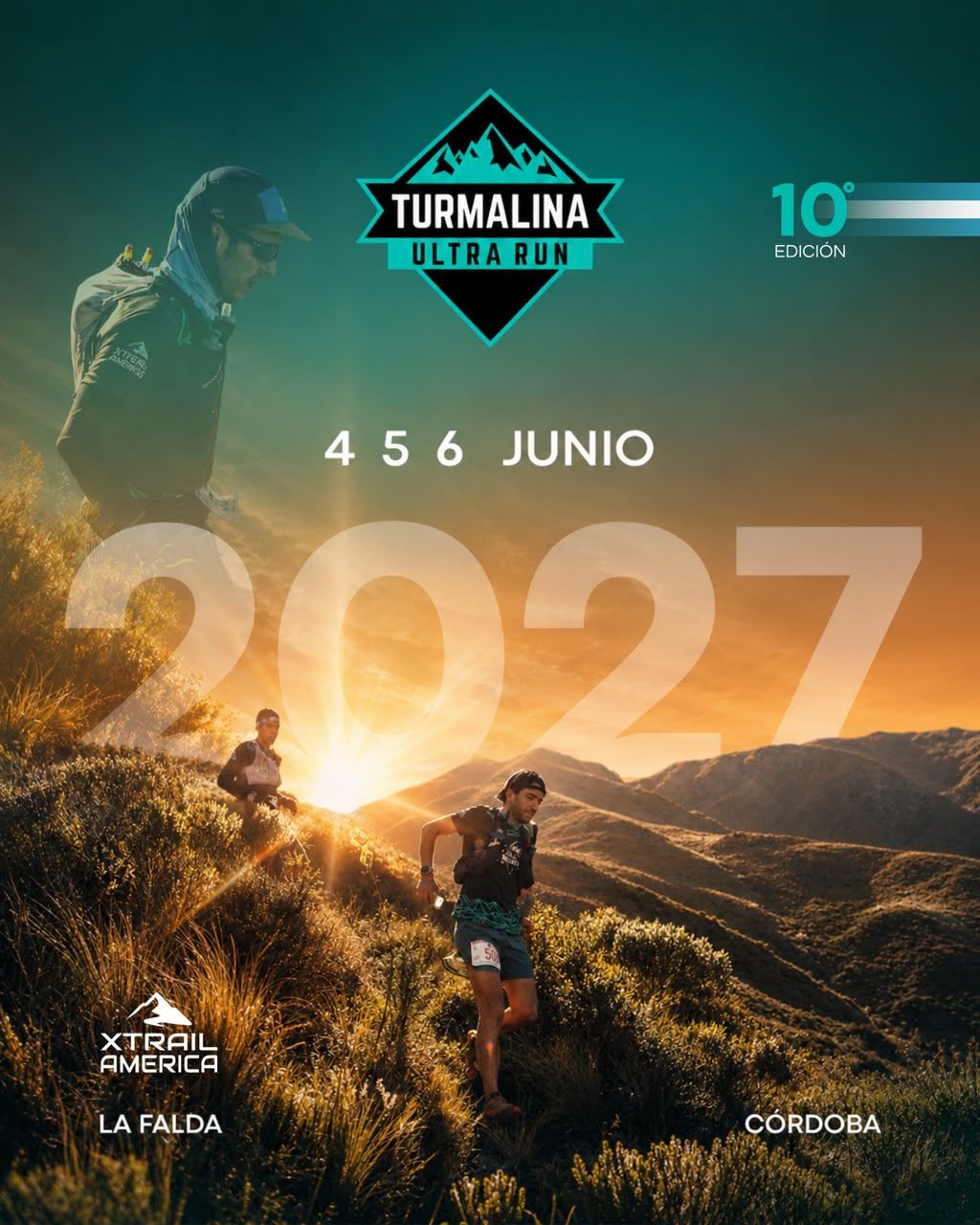 Flyer de Turmalina Ultra Run 2027 – trail running en La Falda, Córdoba