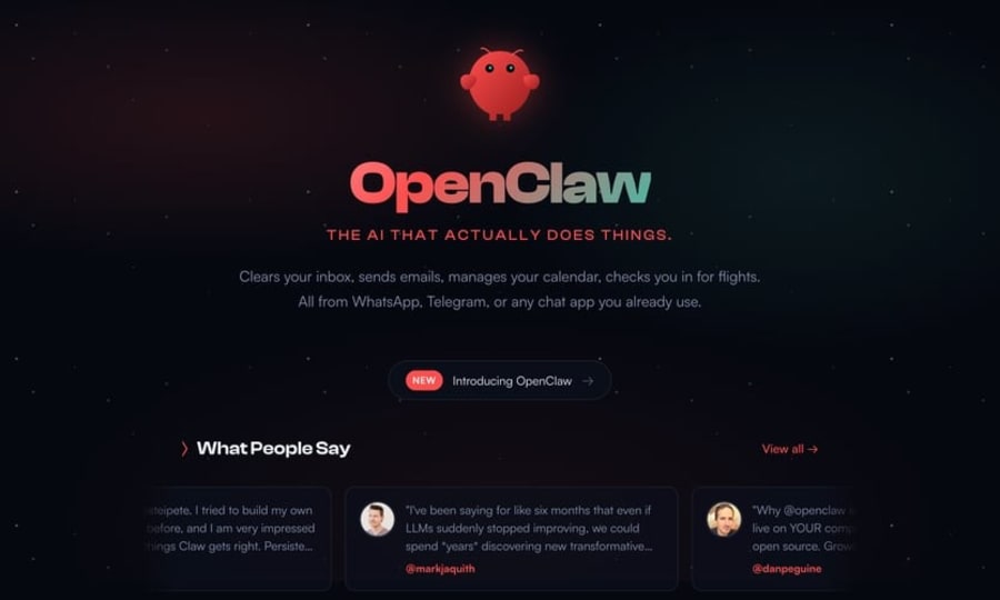 Главная страница OpenClaw