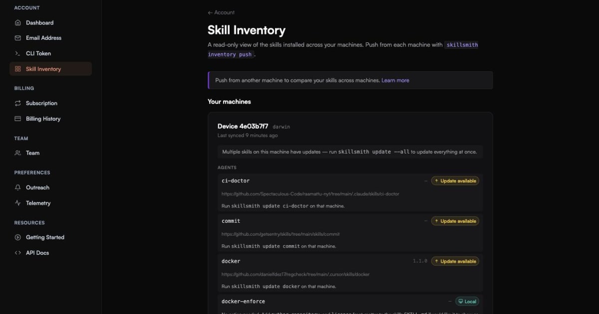 Your Skills, Across Every Machine You Use