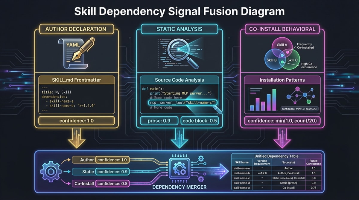 Three signal sources converge into one dependency graph