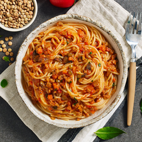 Calories in My Muscle Chef Vegan Spaghetti Bolognese calcount