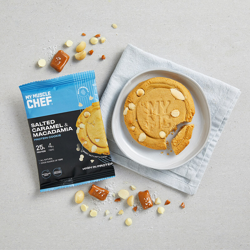 Protein Cookie Salted Caramel and Macadamia