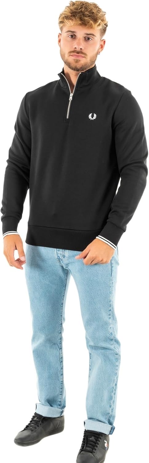Sweat Half Zip Black