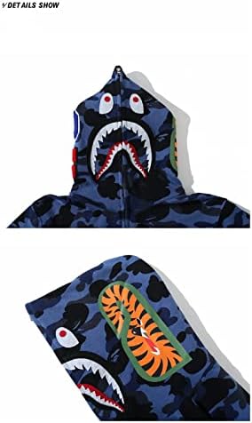 Vue 4 de Homme Hoodie Requin Sweat