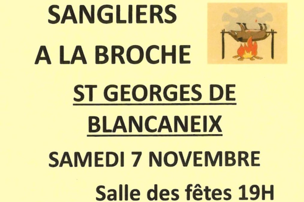 Sangliers à la broche — Saint-Georges-Blancaneix