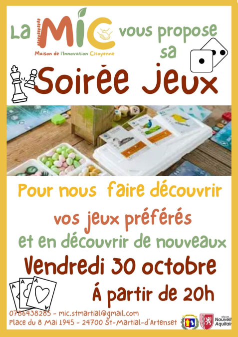 Soirée Jeux — Saint-Martial-d'Artenset