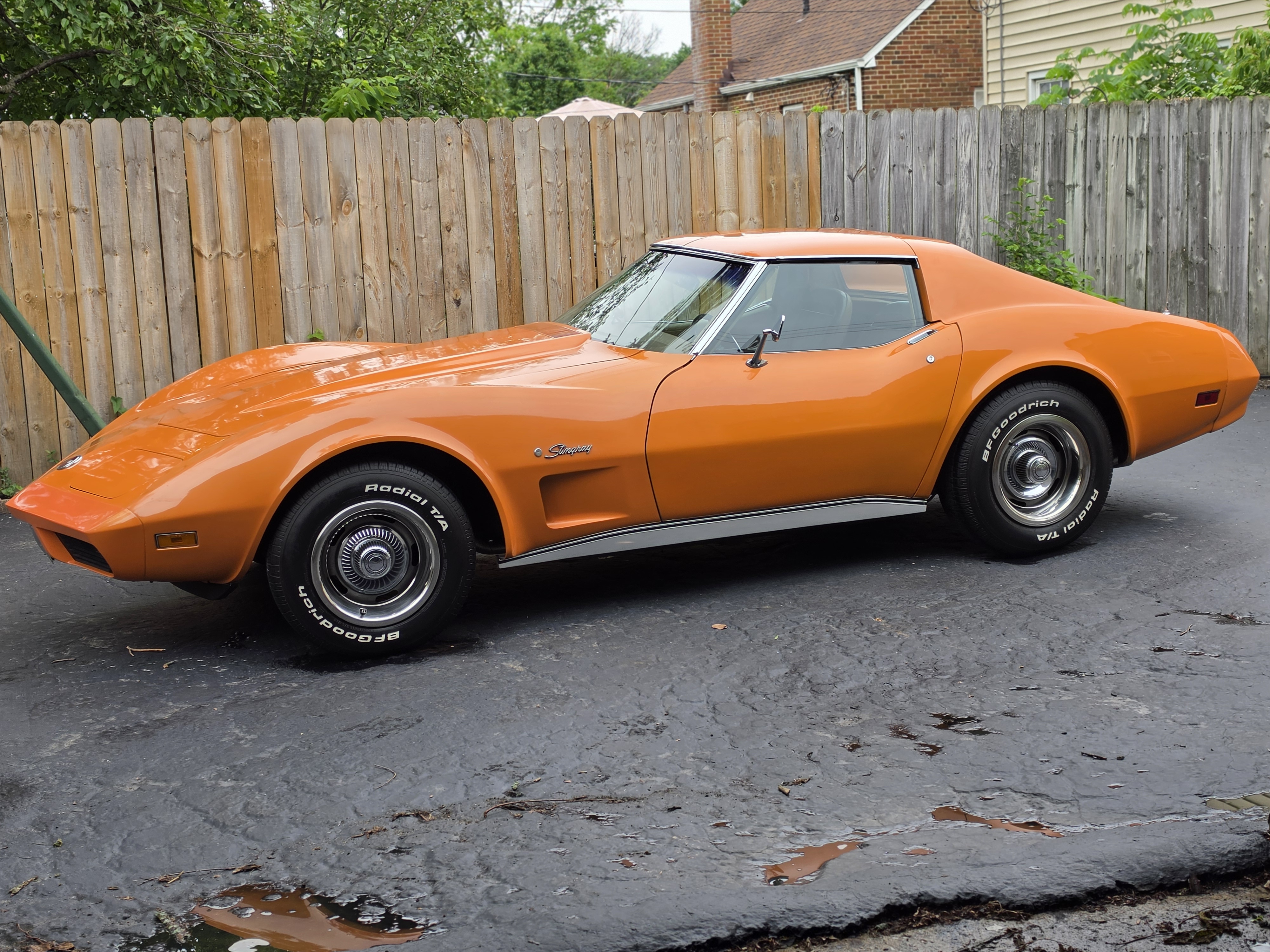 Orange Corvette after premium exterior detail by Prilaman Detail Xperts in Columbus Ohio