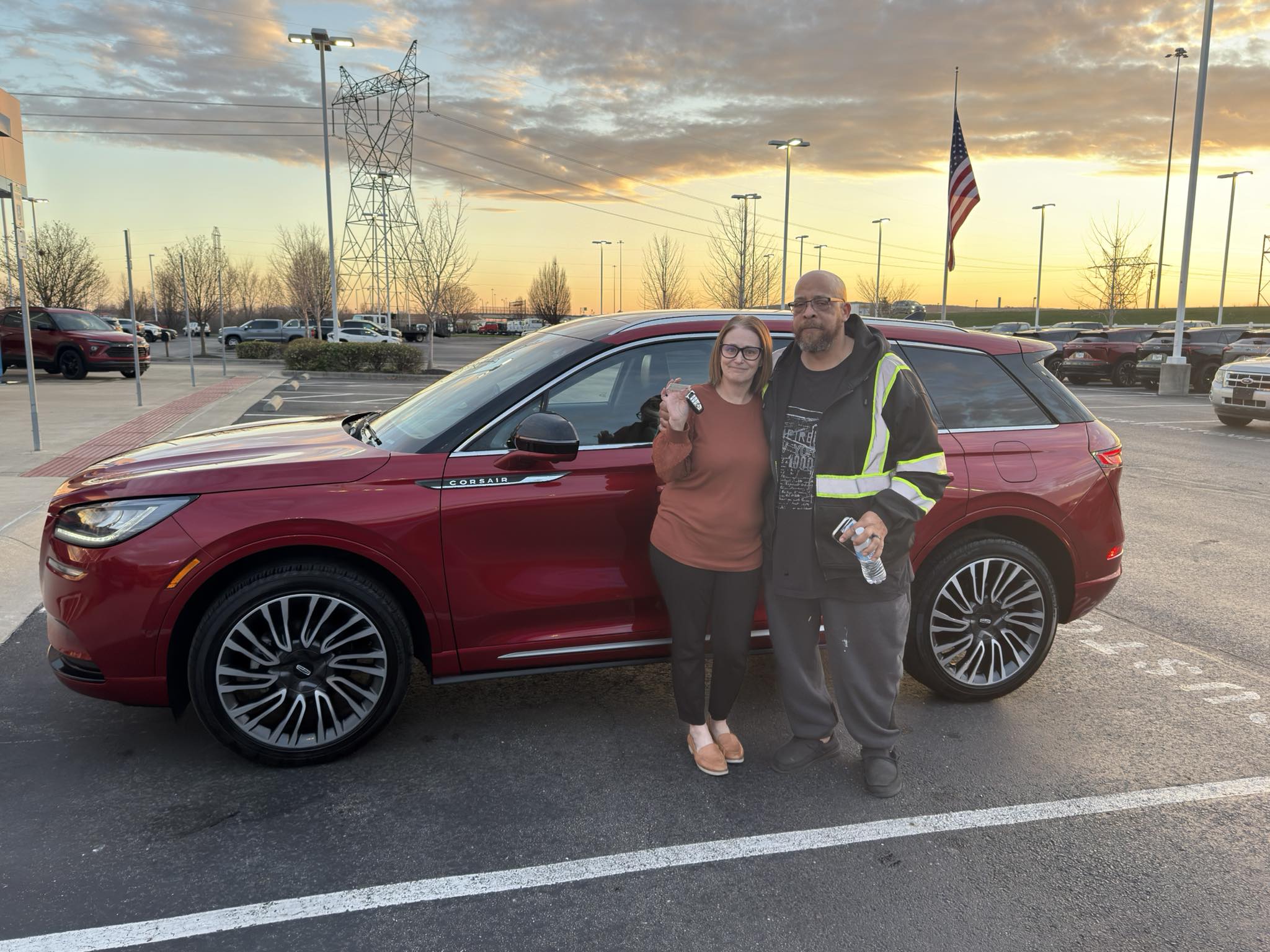 Jennifer with her new vehicle
