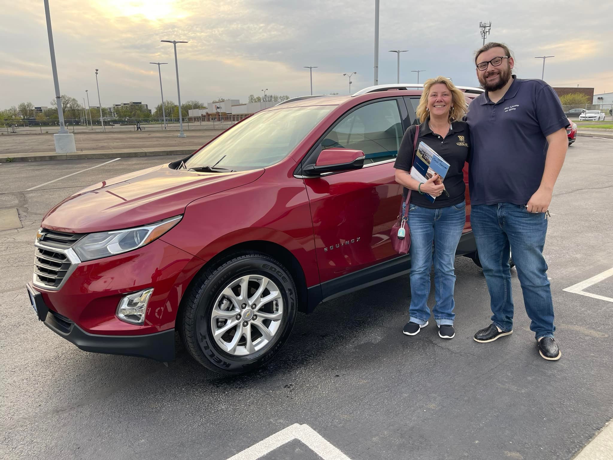 Chrissy with her new vehicle