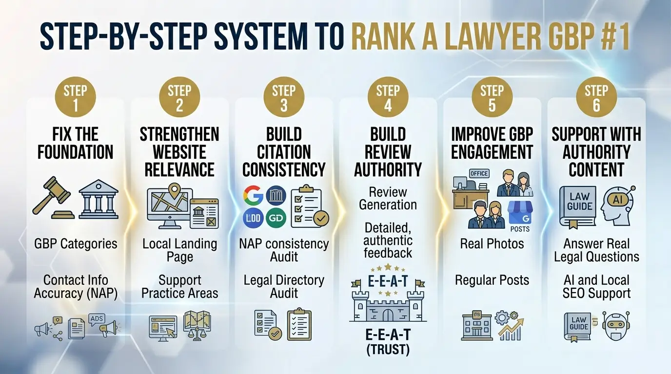 Step-by-Step System to Rank a Lawyer GBP