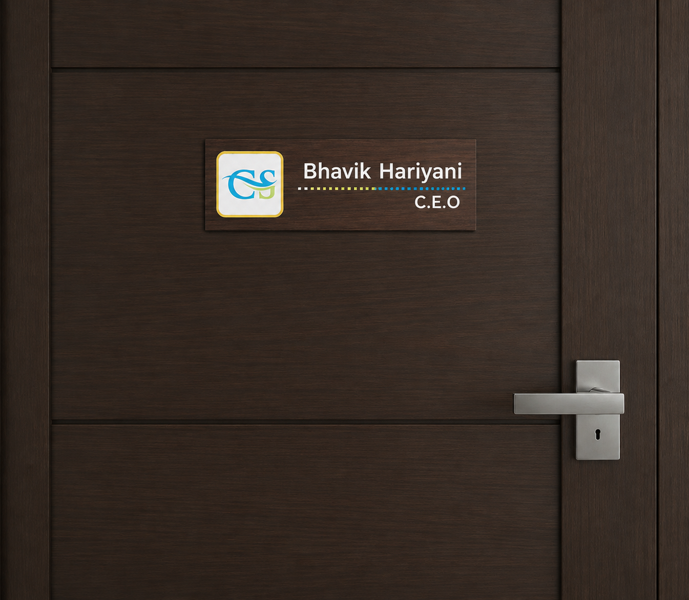 MDF Office Name Plate with Designation 2