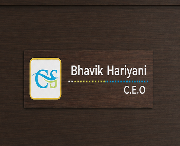 MDF Office Name Plate with Designation 3