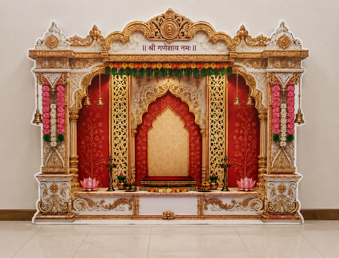 Royal Heritage with Floral Garlands Ganesh Makhar 4
