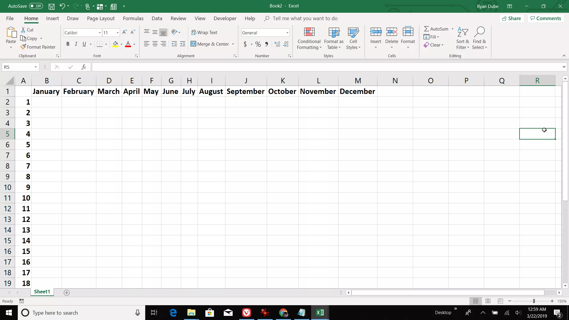 How To Make a Custom Yearly Calendar in Excel Excel Examples
