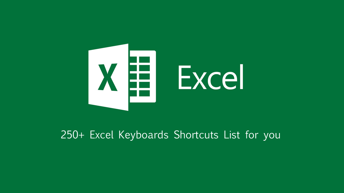 250+ Excel Keyboards Shortcuts List for you Excel Examples