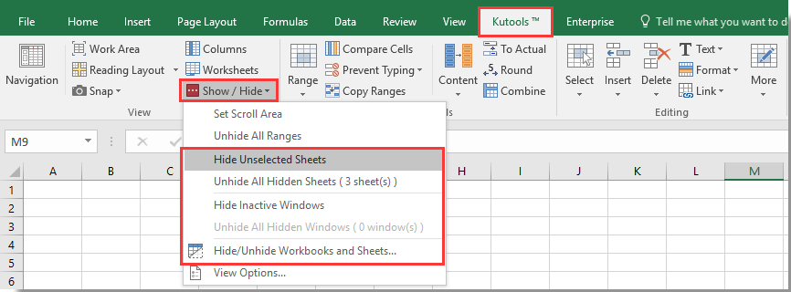 to unhide a column in excel