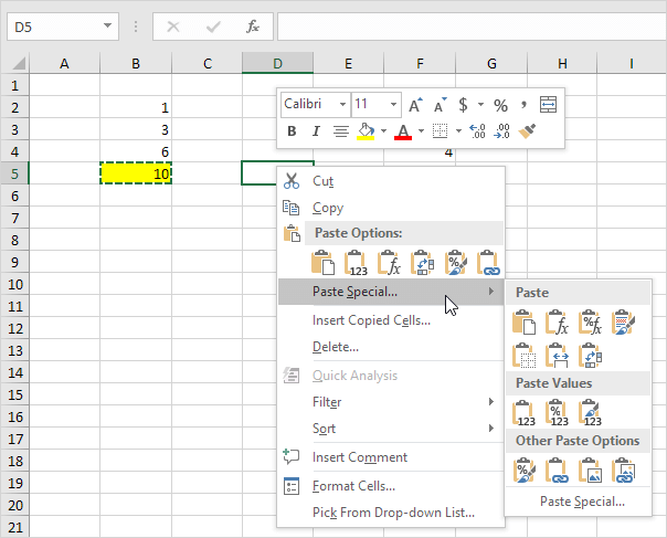 pasting pdf into excel