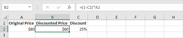 How To Use Calculate Percentage Discount In Excel Excel Examples