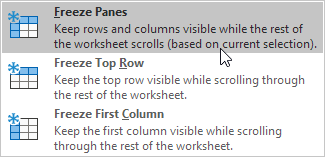 mac excel 2013 freeze panes