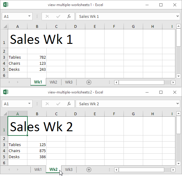 how-to-view-multiple-excel-worksheets