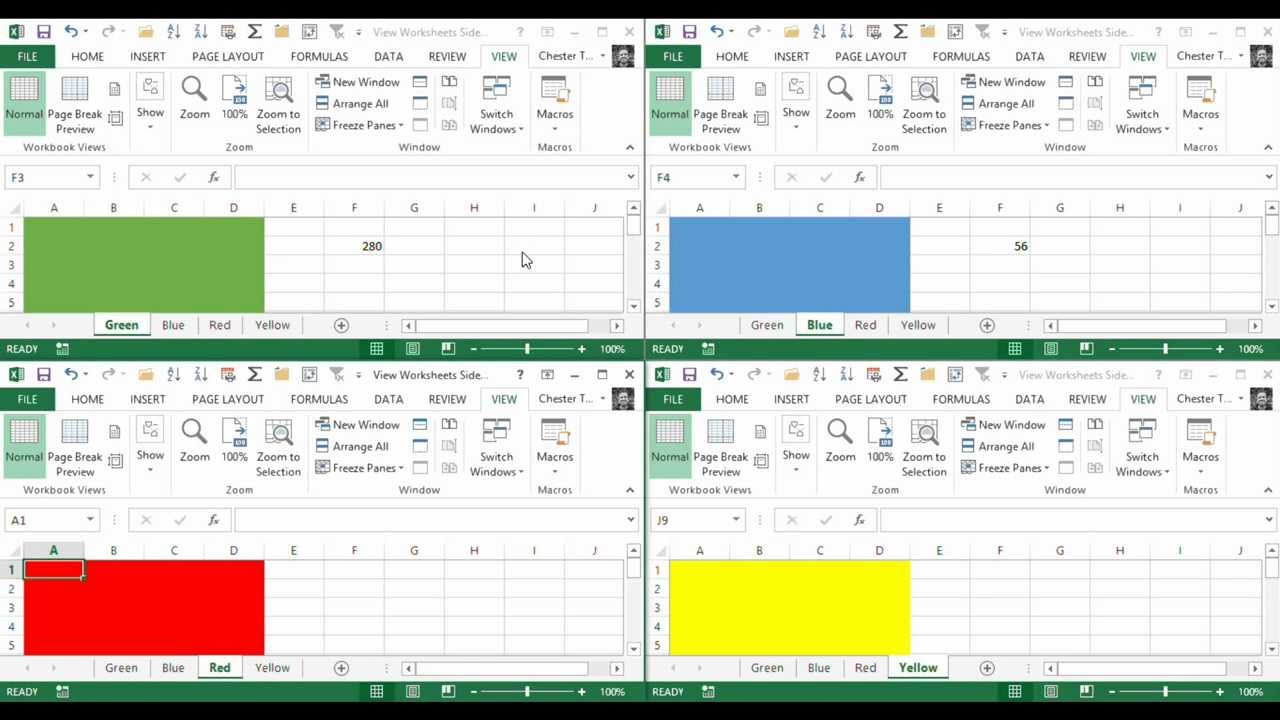 View Multiple Worksheets In The Same Workbook In Excel