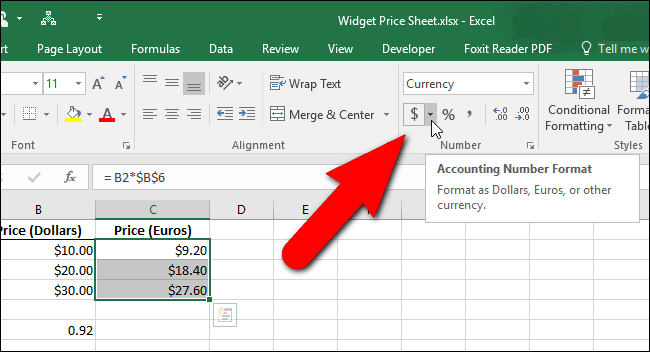 The Currency and Accounting format in Excel