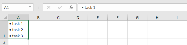 How To Make A Bullet List In An Excel Cell