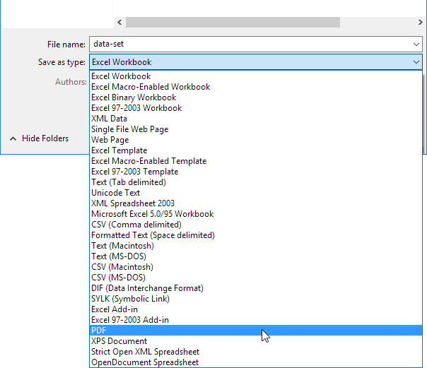 How to convert a Excel workbook to a PDF file Excel Examples