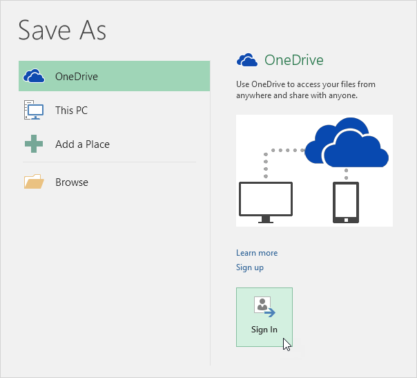 microsoft onedrive sign in required